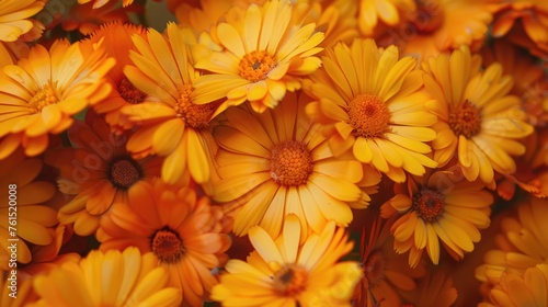 Close up of a bunch of orange flowers. Perfect for floral backgrounds