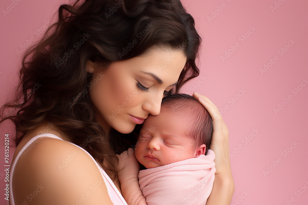 Happy father and mother day conceptual AI generation picture beautiful parent with small child Happy father and mother day conceptual AI generation picture beautiful parent with small child