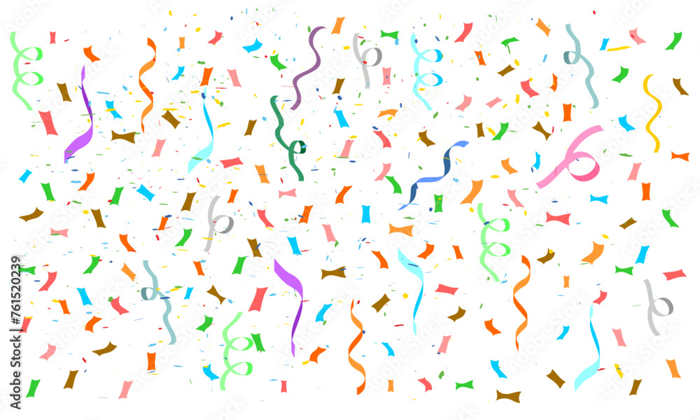 confetti vector. flat design vector illustration isolated on white transparent background.