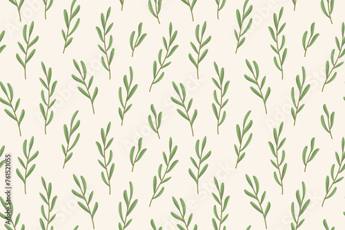 seamless pattern with twigs with green leaves  nature background  touch of nature s beauty to any surface or textile-  vector illustration