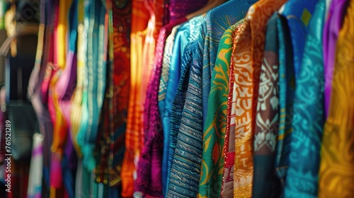 Colorful ties displayed on a wall, suitable for fashion concept