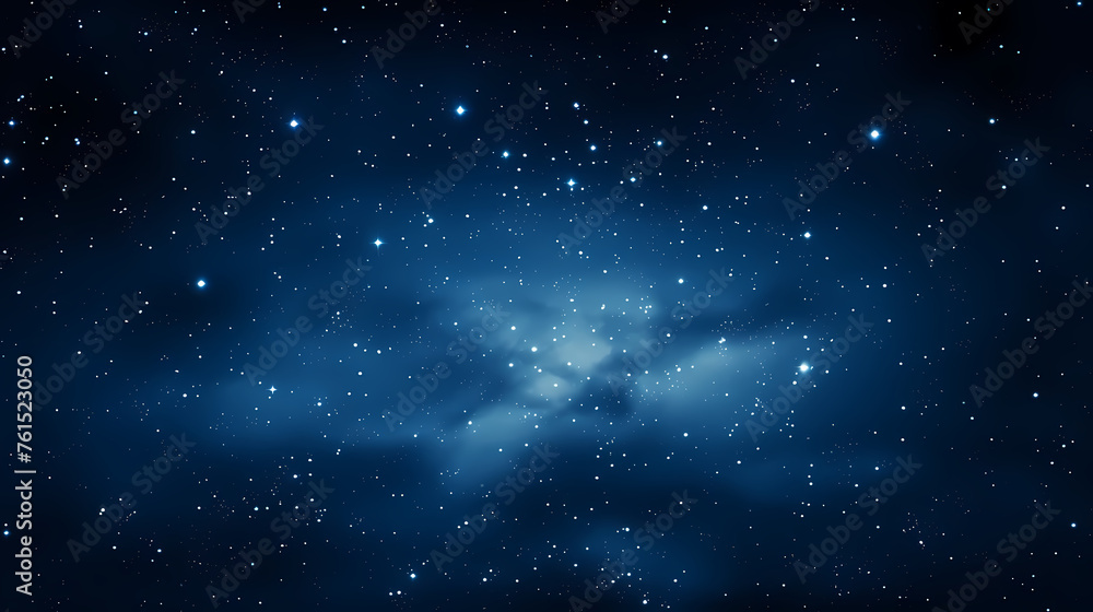 Naklejka premium Stars fall in the dark blue night sky