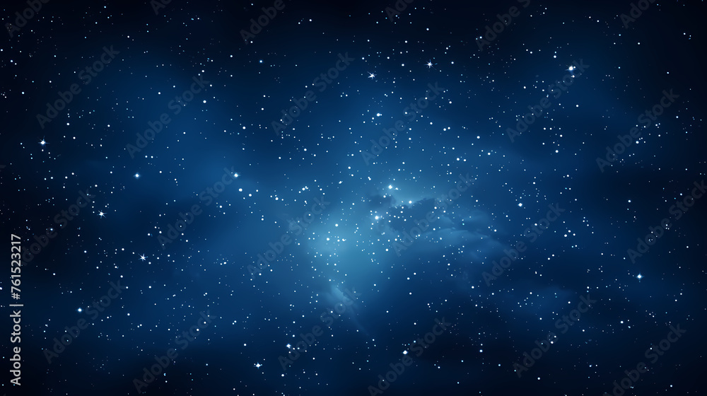 Stars fall in the dark blue night sky Stars fall in the dark blue night sky