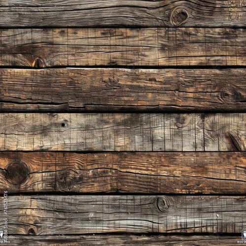 Seamless old vintage wooden surface texture. photo