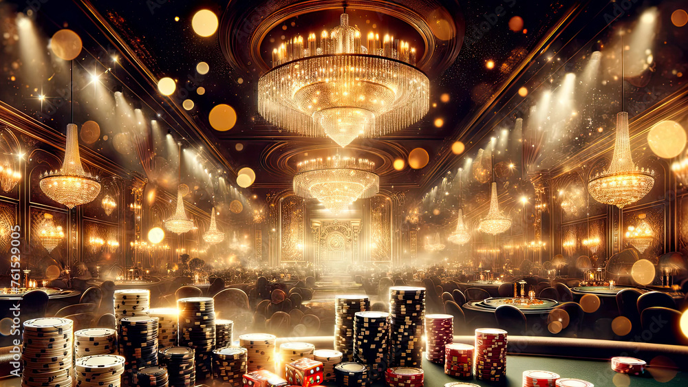 Luxury Casino Nights - Exclusive Poker Room Digital Art for High Stakes Gambler