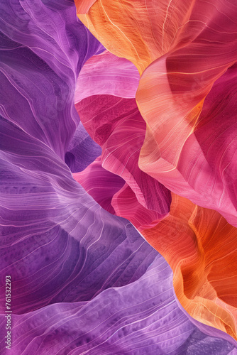 Surreal colorful landscape inspired by Grand Canyon. rock formations. Abstract colorful background image. Created with Generative AI technology
