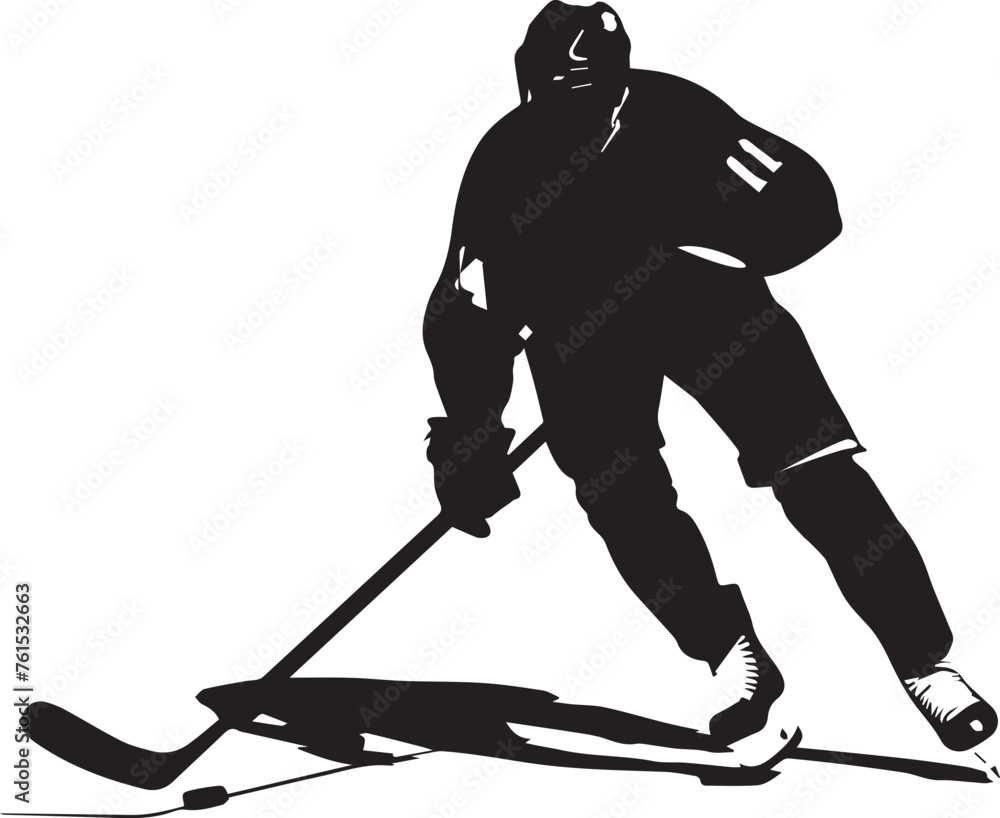 Fototapeta premium hockey player silhouette