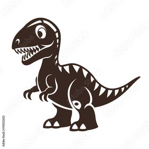 Cute tyrannosaurus rex isolated on white background. Vector illustration.