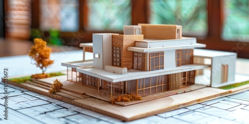 A photography of architect house model 