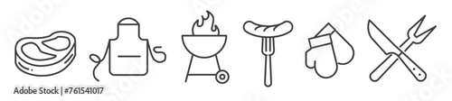 Grill und BBQ Symbole Vektor Illustration photo
