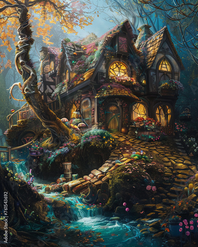 A candy maker s cottage in an enchanted glade