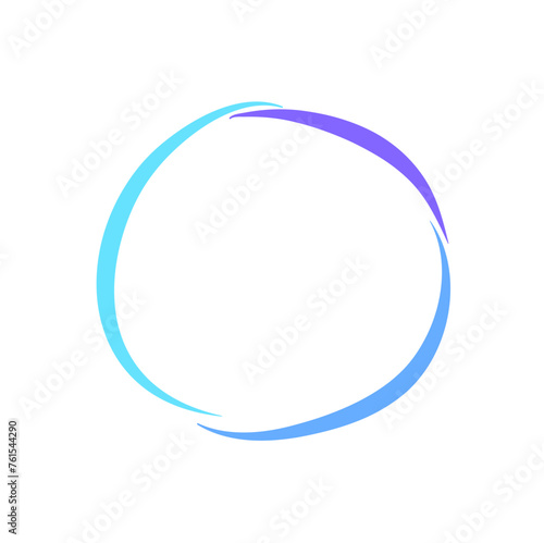 Hand Drawn Blue Circle Wave