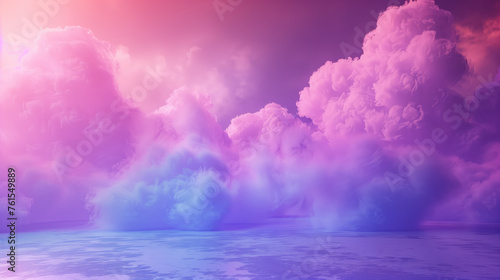 clouds bathed in vibrant pink and purple hues