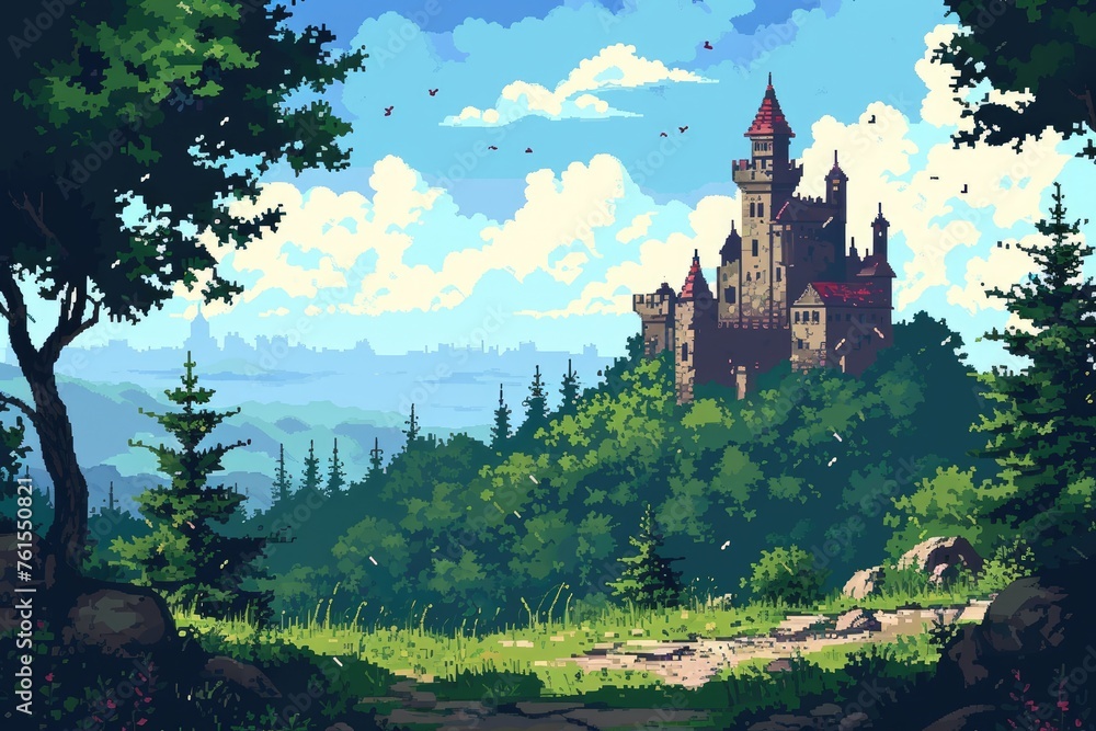 Pixel Art Background For Game