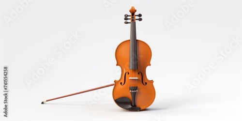 violin on white background Generative AI