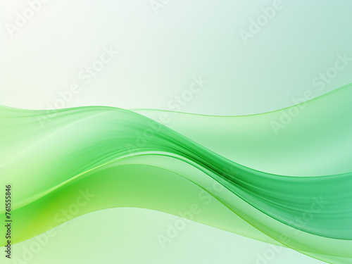 Vibrant green backdrop with intriguing curves. AI Generation.