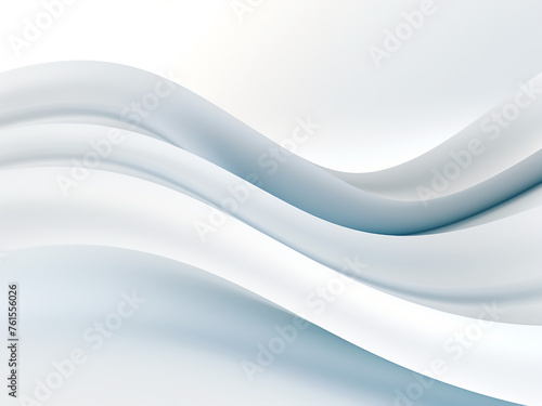 Abstract curves on a clean white background. AI Generation.