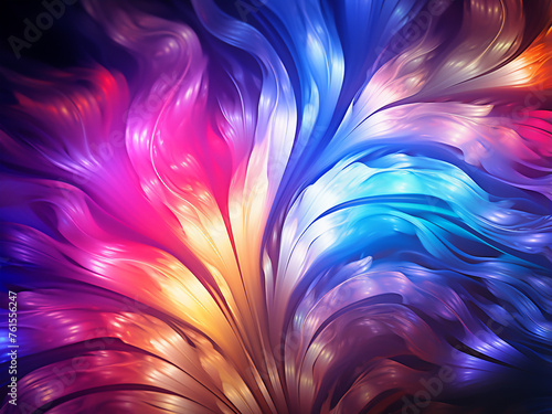 Bright backdrop featuring mesmerizing fractals. AI Generation.