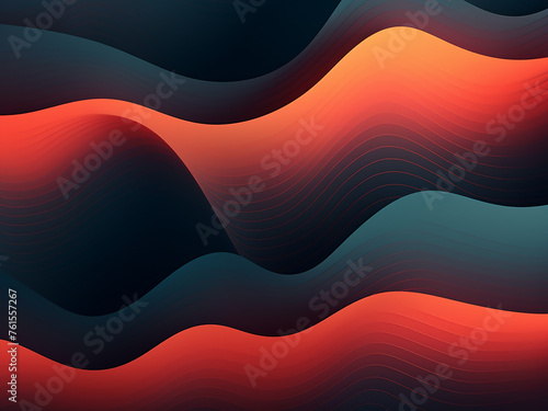 Seamless geometric waves texture. AI Generation.