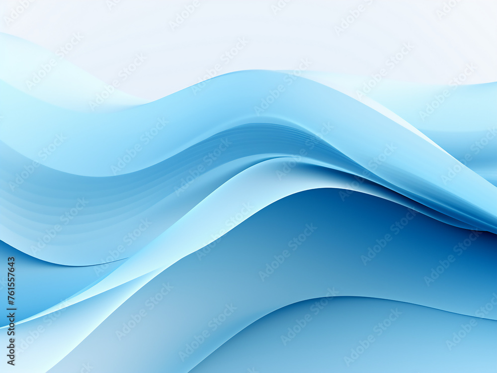 Geometric waves on a serene blue background. AI Generation. Geometric waves on a serene blue background. AI Generation.