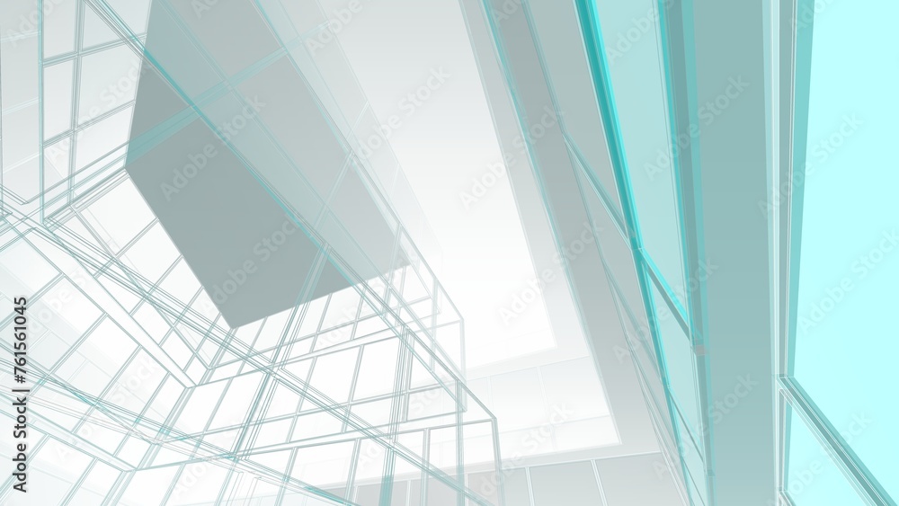 Obraz premium abstract architectural background 3d rendering and 3d illustration