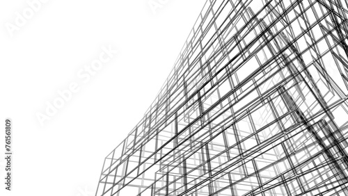 abstract architectural background 3d rendering and 3d illustration