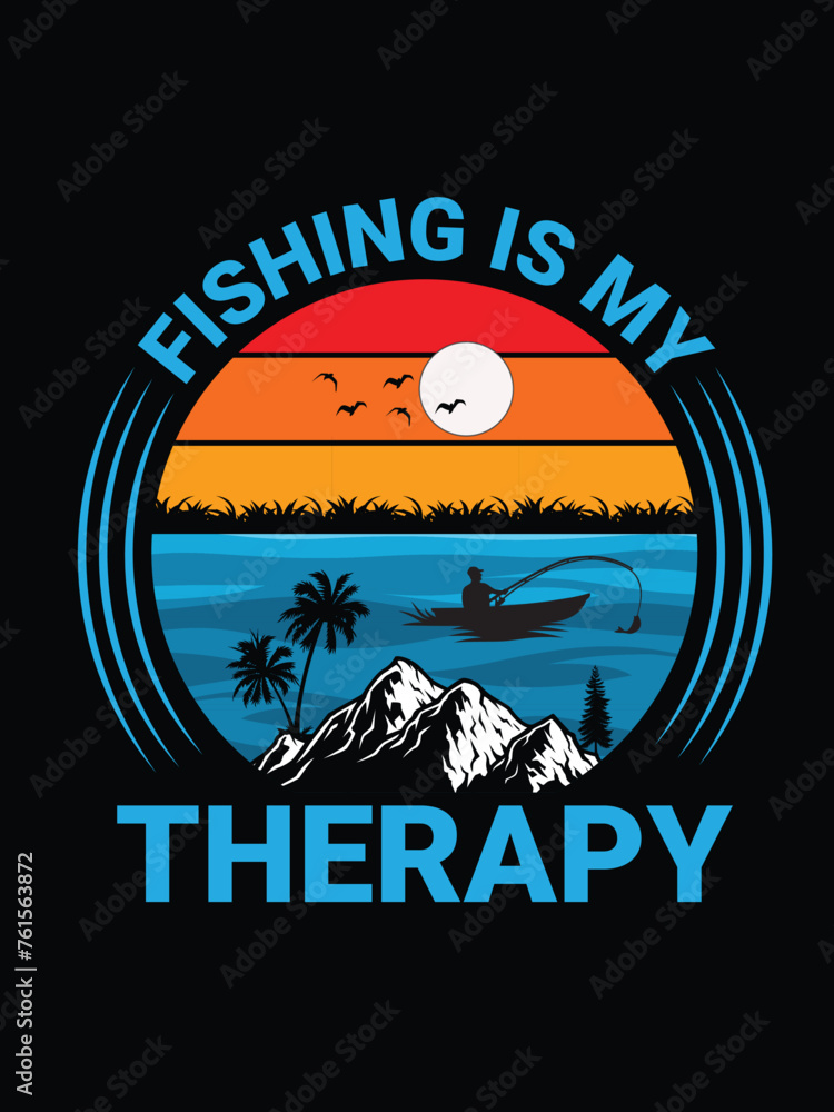 Fishing T-shirt Designs Vector