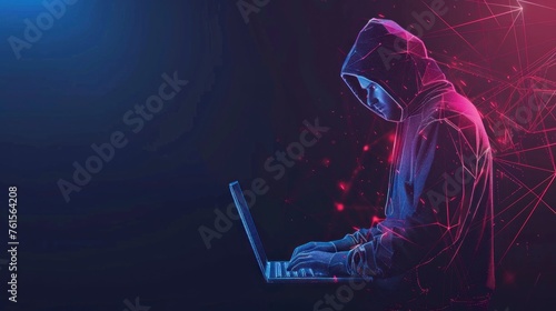 man with sweatshirt and hood on a laptop hacker concept, computer, cyber security, pirate, man, network, internet, browse, attack, laptop, virus, cell phone, bullying, repair, information