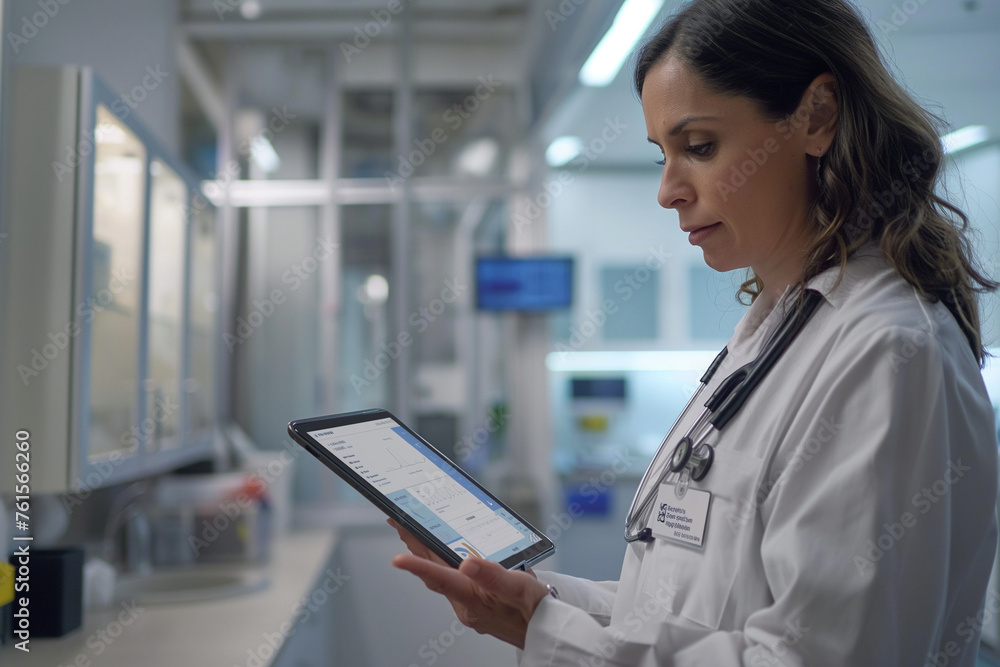 Female Doctor Consulting Digital Tablet in Hospital
Female Doctor Consulting Digital Tablet in Hospital
