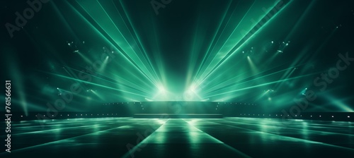 Modern dance stage light background with spotlights illuminating the stage for entertainment show