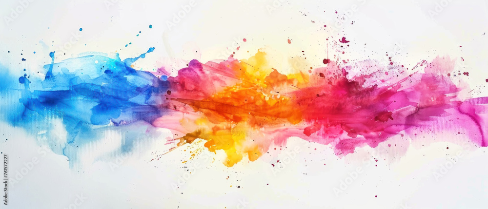 Artistic Expression, Abstract watercolor and paint strokes, Colorful Creativity