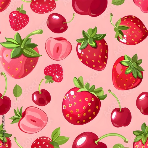 seamless pattern with berries