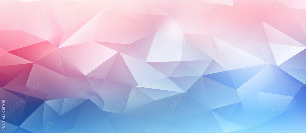 Obraz premium Light Pink and Blue geometric in Origami style with gradient. A modern abstract mosaic background for your website.