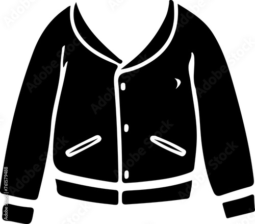 Black Silhouette of a Classic Blazer 
