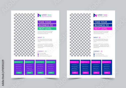 Pricing Table Flyer Template | A4 | Print Ready