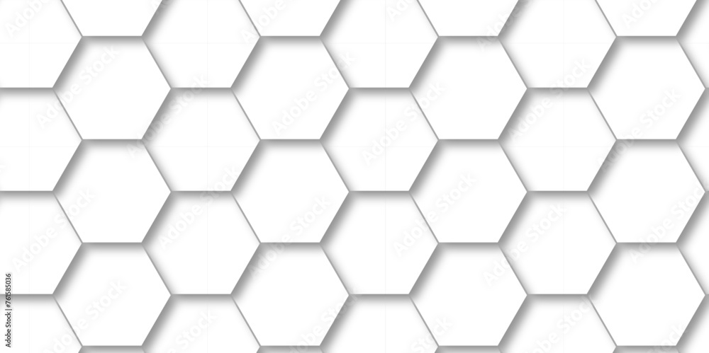 Abstract 3d background with hexagons pattern with hexagonal white and gray technology line paper background. Hexagonal vector grid tile and mosaic structure mess cell. white and gray hexagon. Abstract 3d background with hexagons pattern with hexagonal white and gray technology line paper background. Hexagonal vector grid tile and mosaic structure mess cell. white and gray hexagon.
