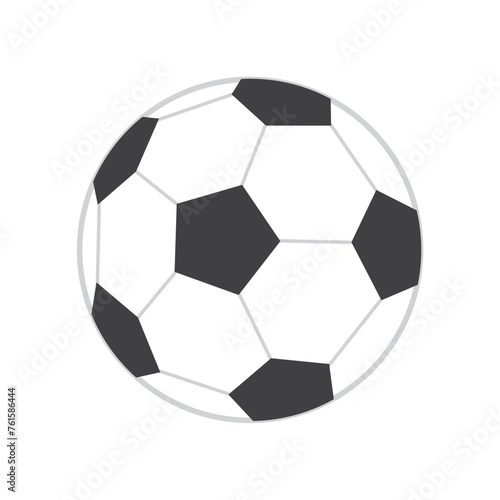 Football or Soccer on White background. Vector image