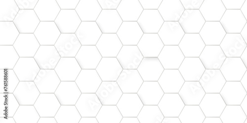 Abstract 3d background with hexagons pattern with hexagonal white and gray technology line paper background. Hexagonal vector grid tile and mosaic structure mess cell. white and gray hexagon. 