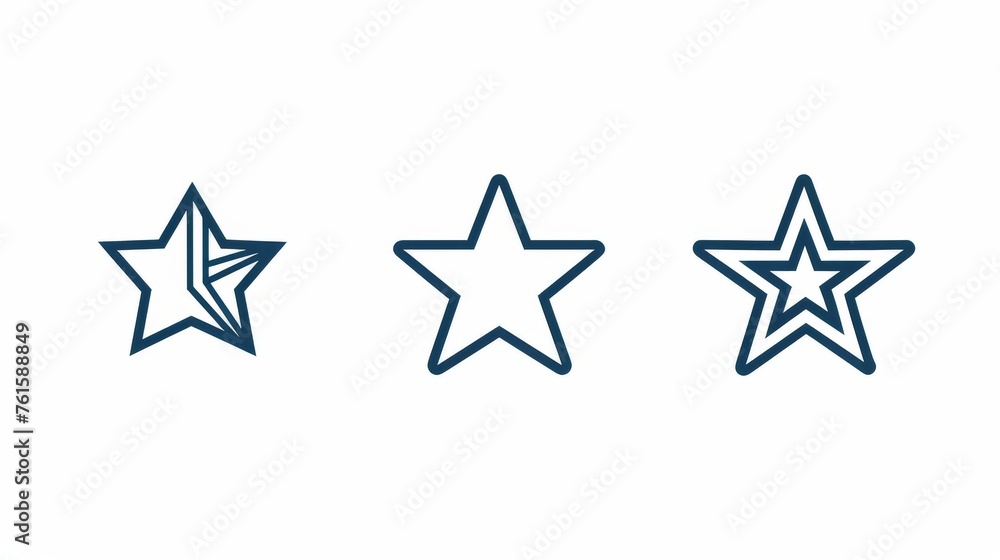 Several four-pointed stars as a modern illustration. Can be used for logos, social media posts, etc.