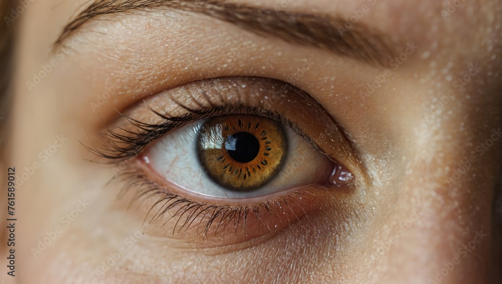Close up of beautiful woman's brown eye. Macro shot with shallow depth of field Close up of beautiful woman's brown eye. Macro shot with shallow depth of field