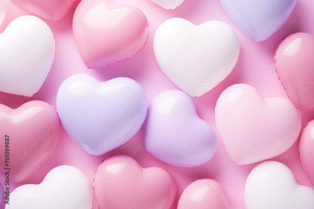 A set of delicate multi-colored inflatable layers for Valentine's Day.