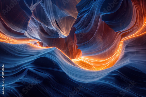 Surreal colorful landscape inspired by Grand Canyon. Abstract colorful background image. Created with Generative AI technology