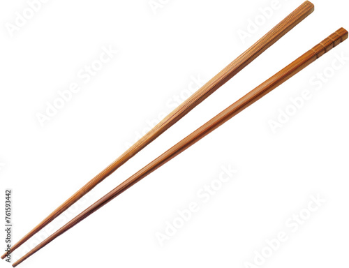 Bamboo chopsticks, cut out transparent