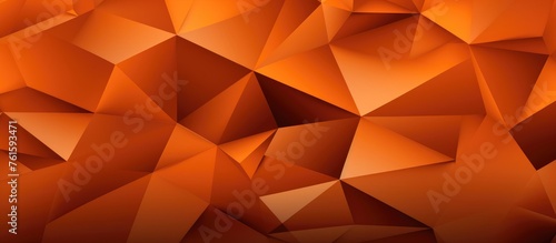 Polygonal Dark Orange Triangular Pattern in Origami Style for Business Design.