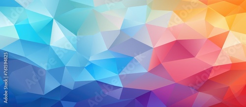 Multicolored low polygon background for business design.