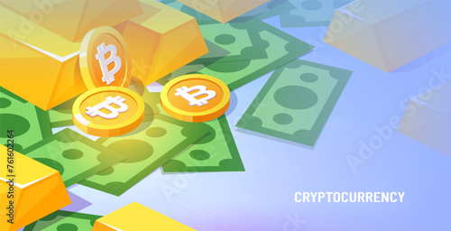 Value and growth of the Bitcoin cryptocurrency.