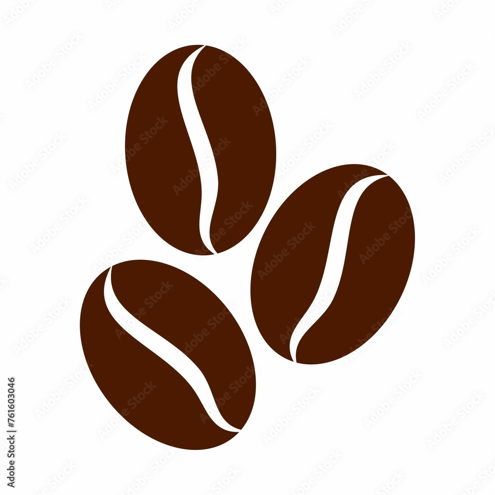 Obraz premium Coffee beans silhouette. Design image