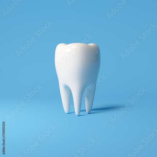 White tooth implant implant cut  healthy tooth or dental surgery.