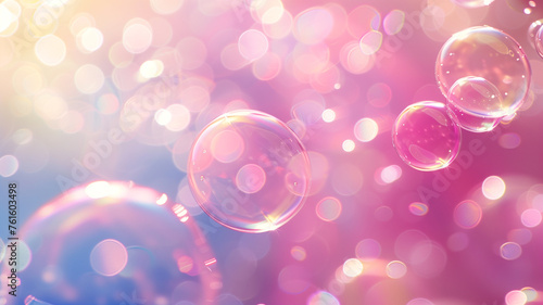 Bubbles, lighthearted, playful, background, with copy space, creative, clean,