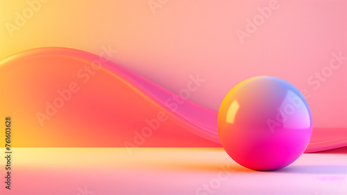 Dynamic gradient, minimal aesthetic, creative backdrop with copy space, 3D clean style,